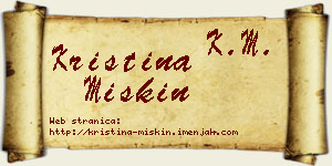 Kristina Miskin vizit kartica